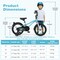Blue Kids Bicycle with Hand and Coaster Brakes and Anti-Slip Handlebars Training Wheels Included